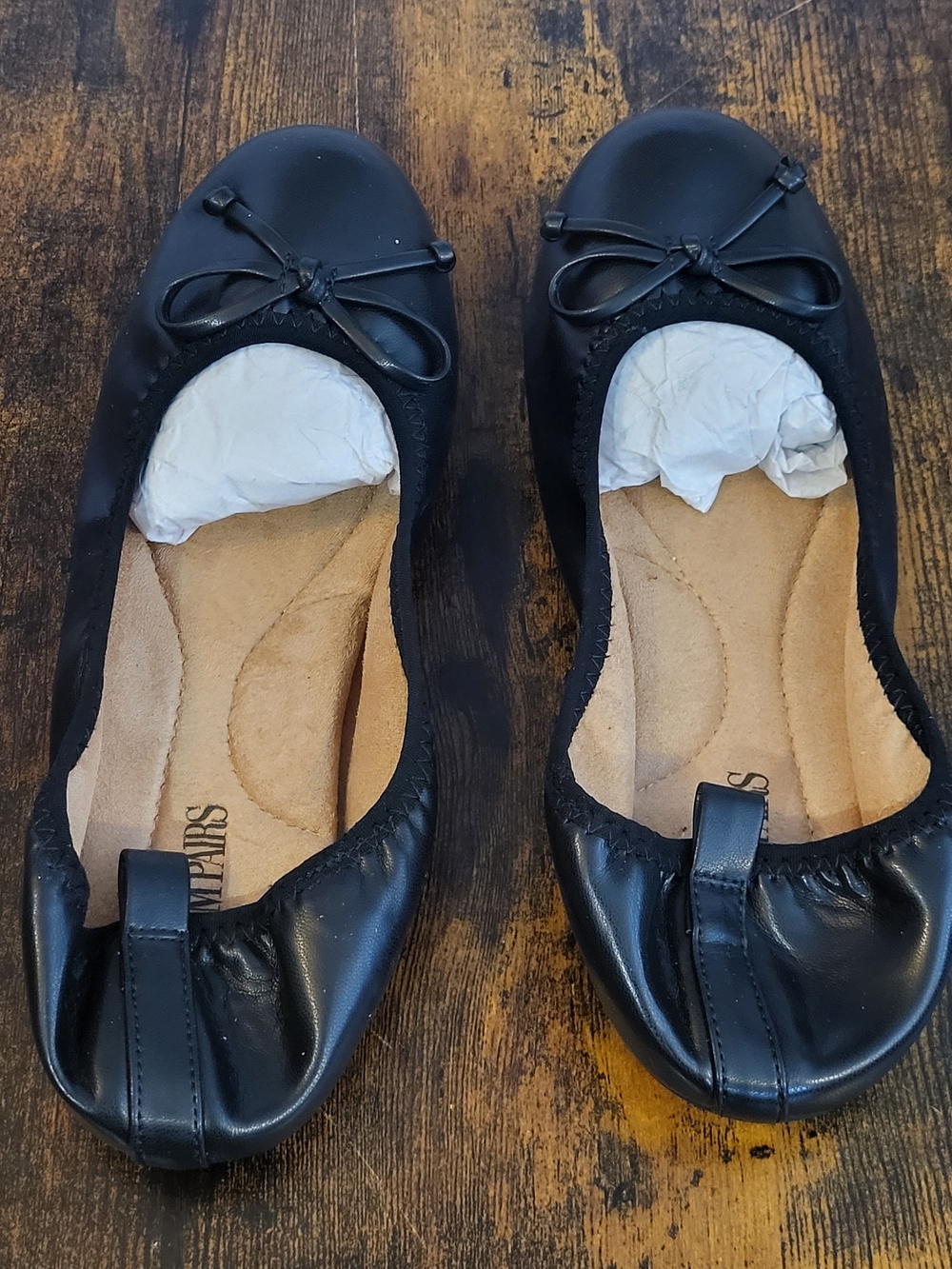 Dream Pairs Ballet Flats Black Round Toe Size 8.5 Comfort Slip On  Shoes NEW